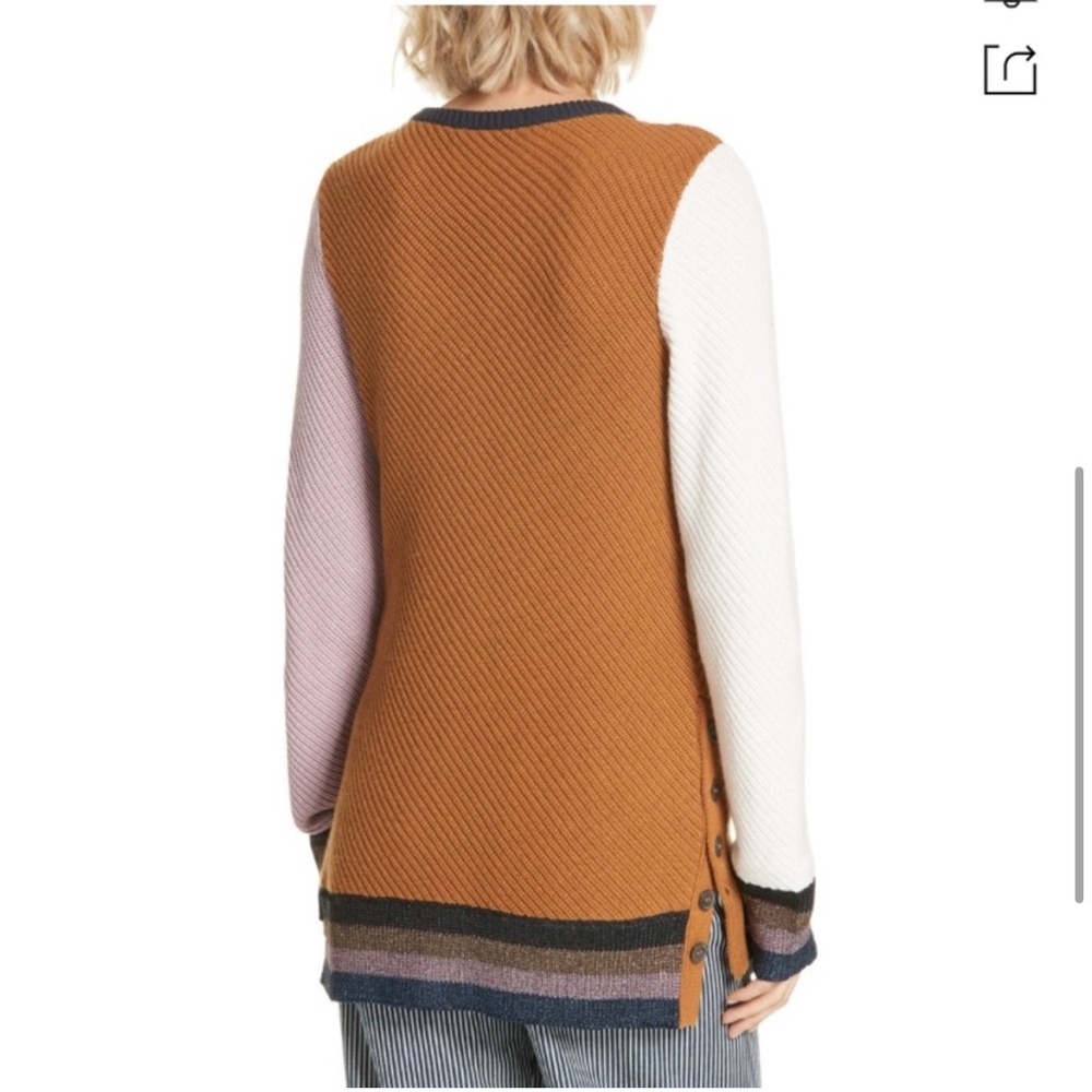 Apiece Apart Almeria Button Side Sweater size large women’s fall top - Picture 8 of 8